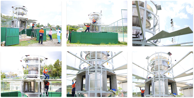 The first-generation Fahsai city-level air purification tower was installed at 101 