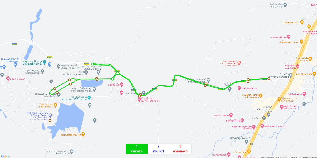Shuttle service route