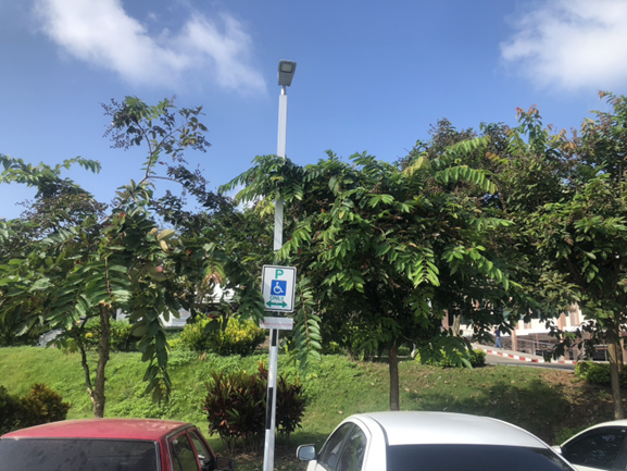 Street lamp for pedestrian in night