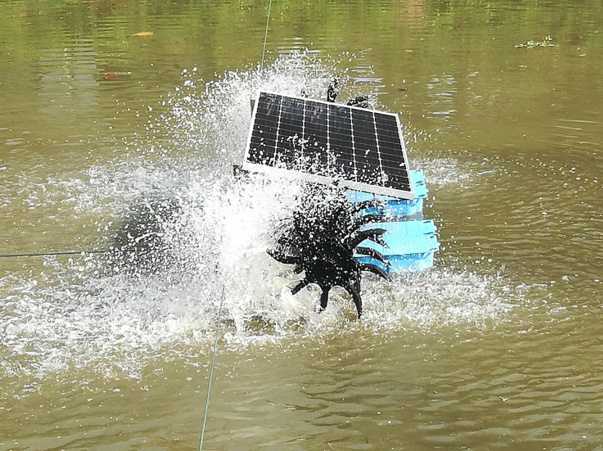 Solar powered aeration turbines for wastewater treatment