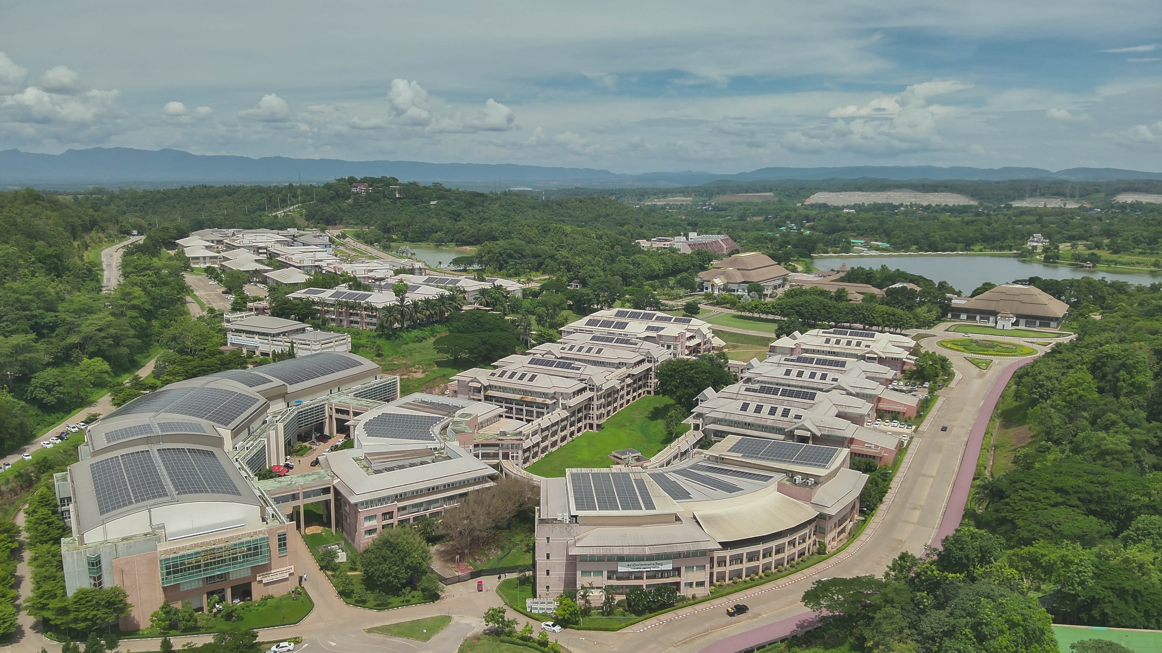 Aerial view of solar PV power station