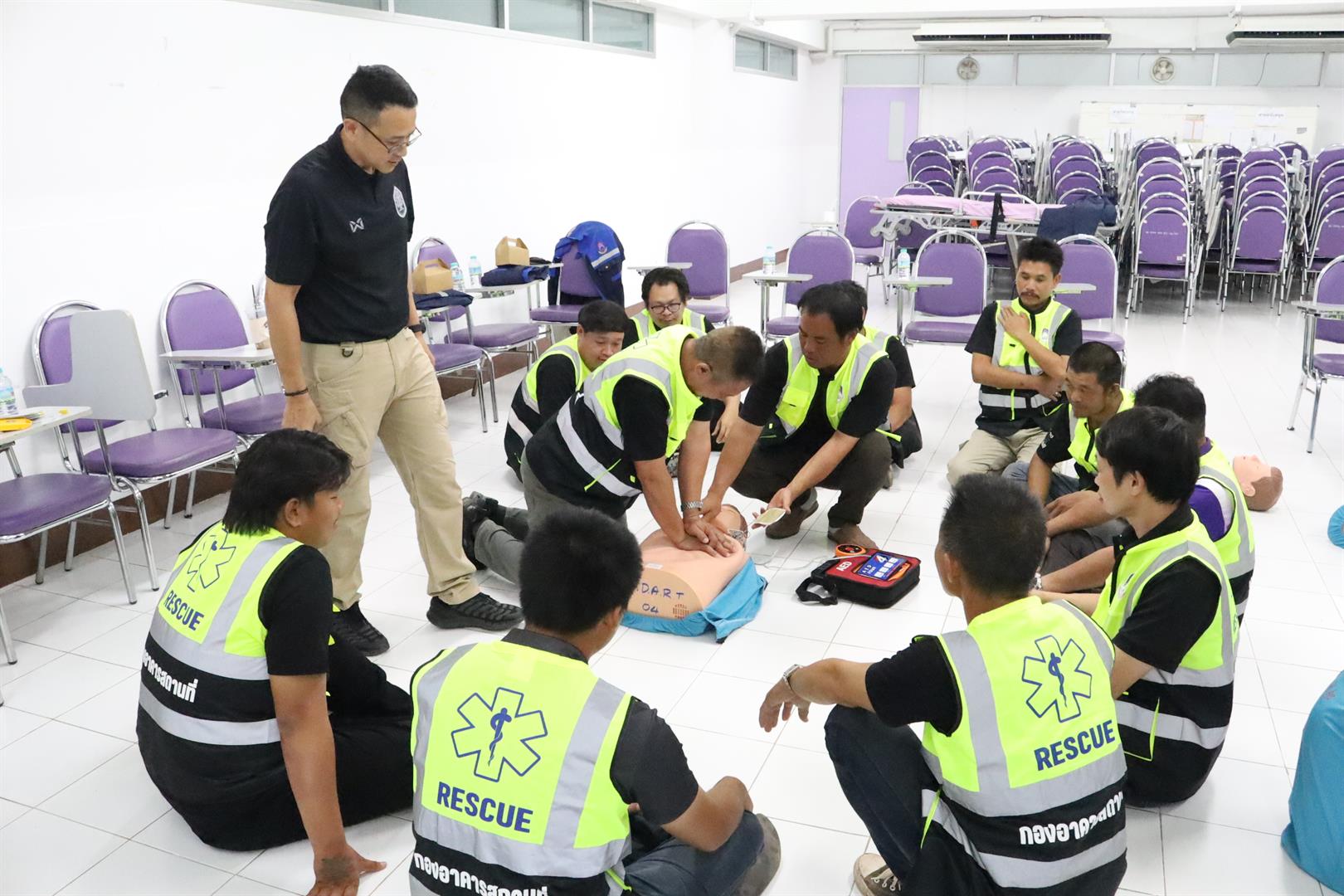 Water rescue training at University of Phayao