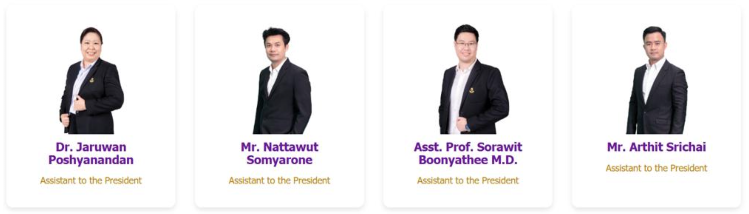 Assistant Presidents of University of Phayao