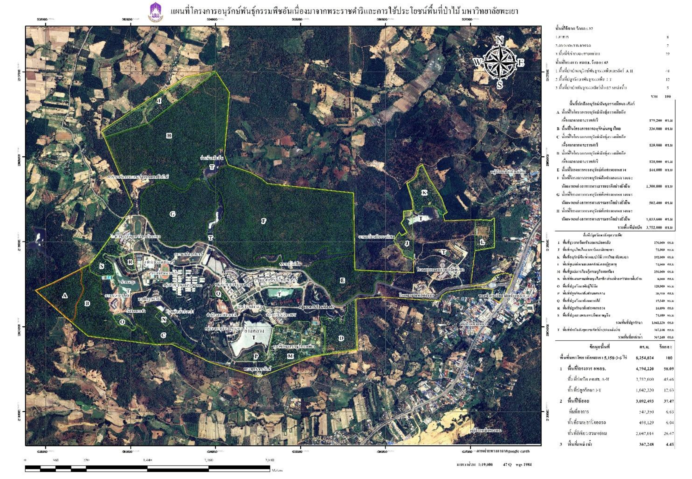 Land use plan of the main campus, University of Phayao