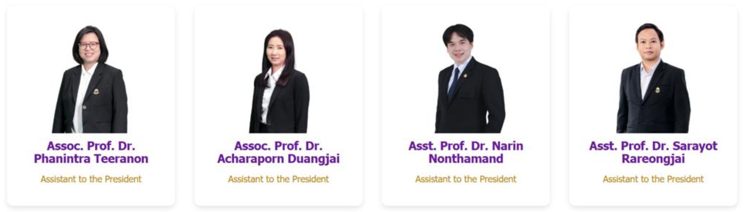 Assistant Presidents of University of Phayao
